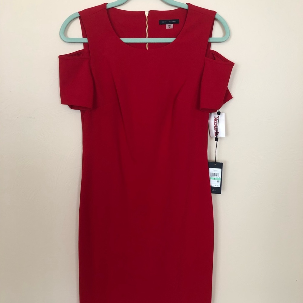 NWT Tommy Hilfiger Cold Shoulder Sheath Dress